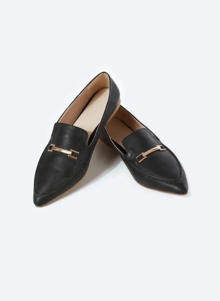 Ballerina Shaper Design Flat With Leather Accessories