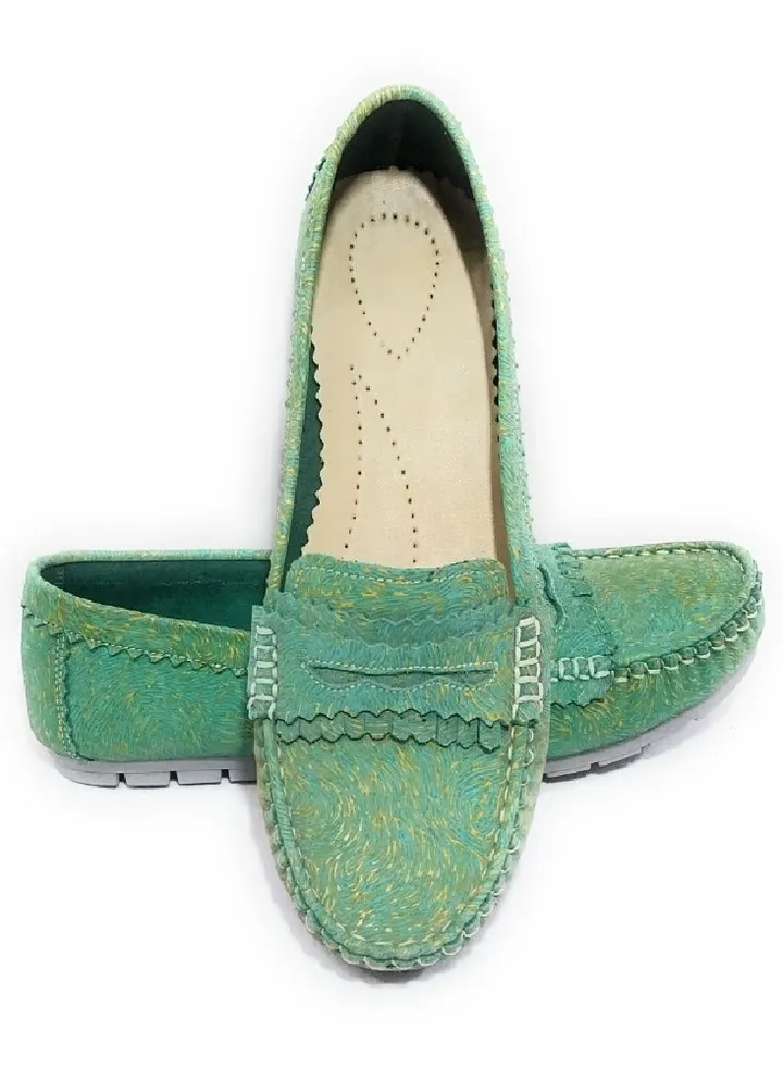 Women`s geniune Leather Shoes 1 cm sole
