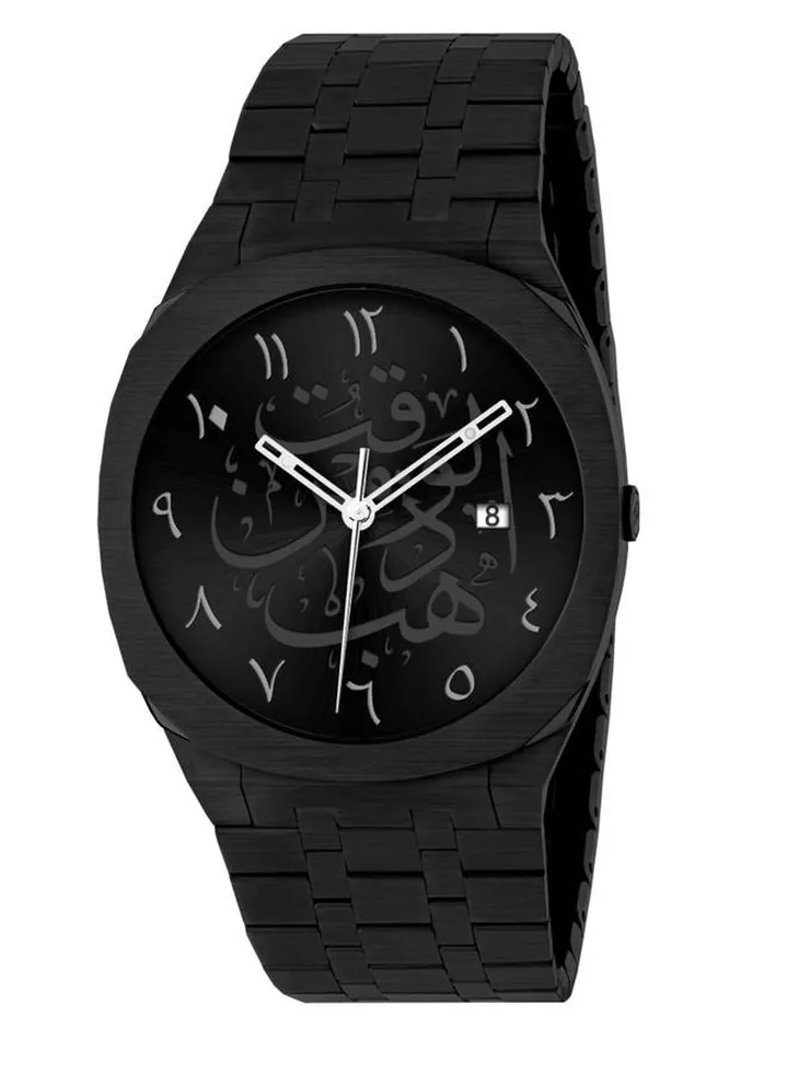 A modern men's watch, Steel, with Arabic Numbers