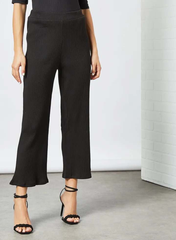 High Waist Culottes Black