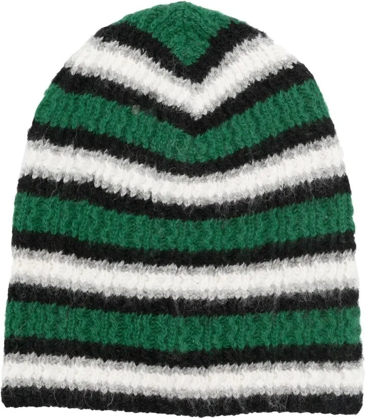 Stripe-Knit Beanie