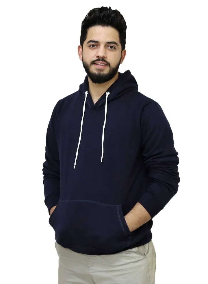 Hoodie Melton Cotton - Navy Blue