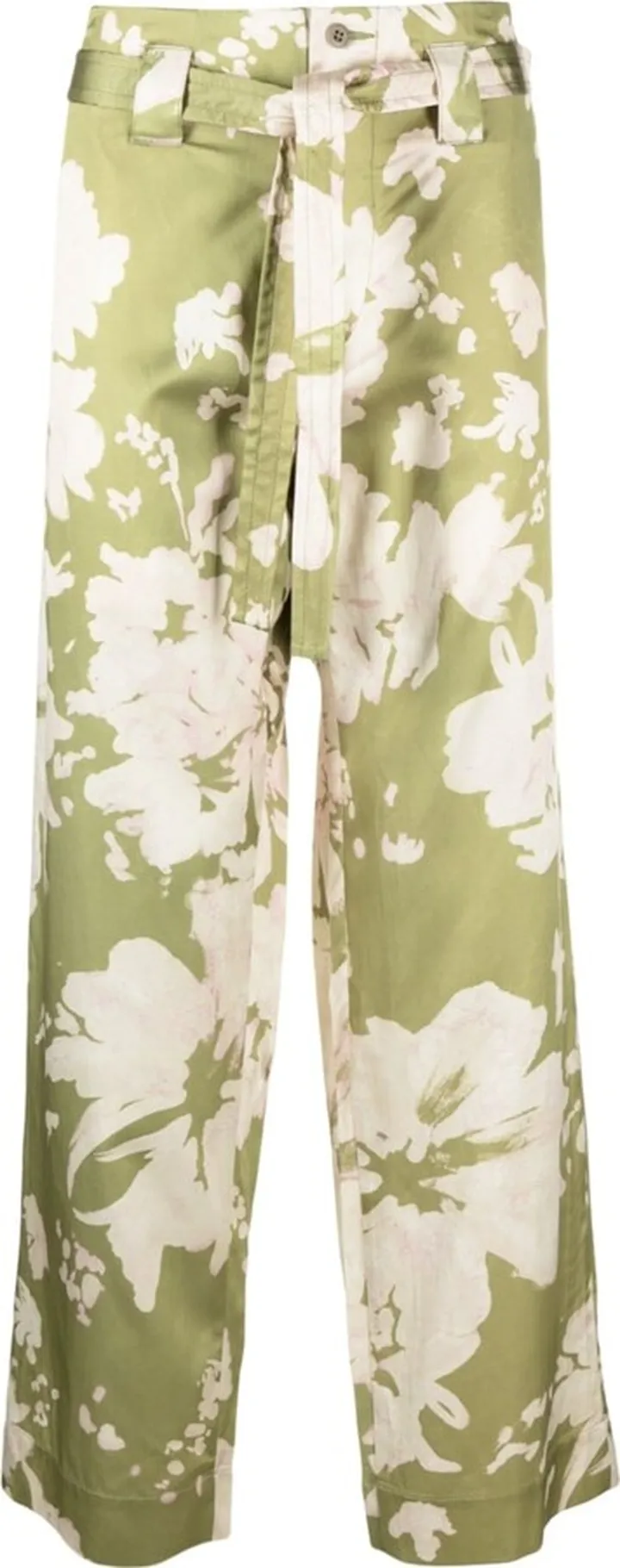Floral-Print Straight-Leg Trousers