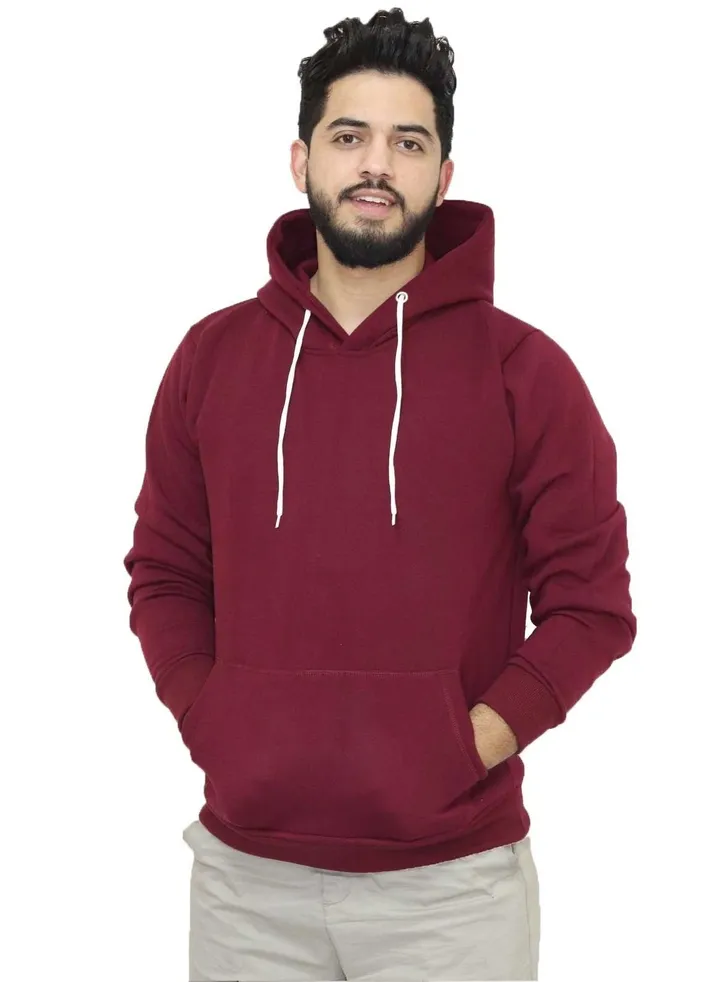 Hoodie Melton Cotton - Burgundy