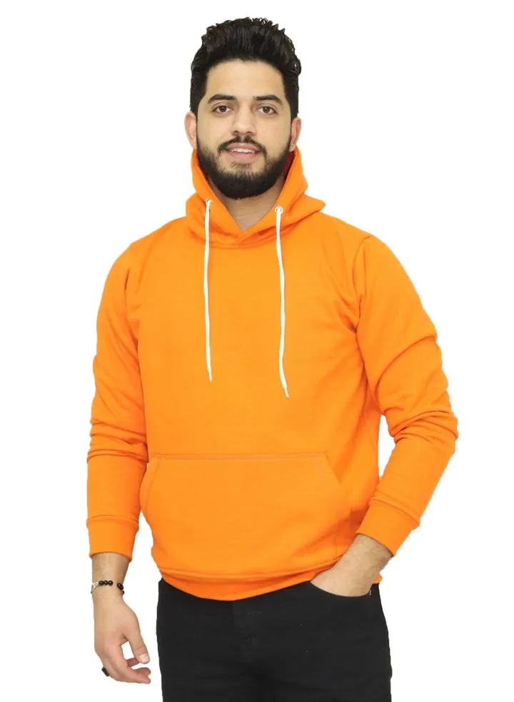 Hoodie Melton Cotton - Orange