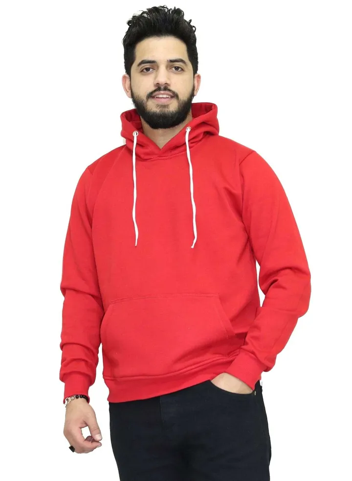 Hoodie Melton Cotton - Red