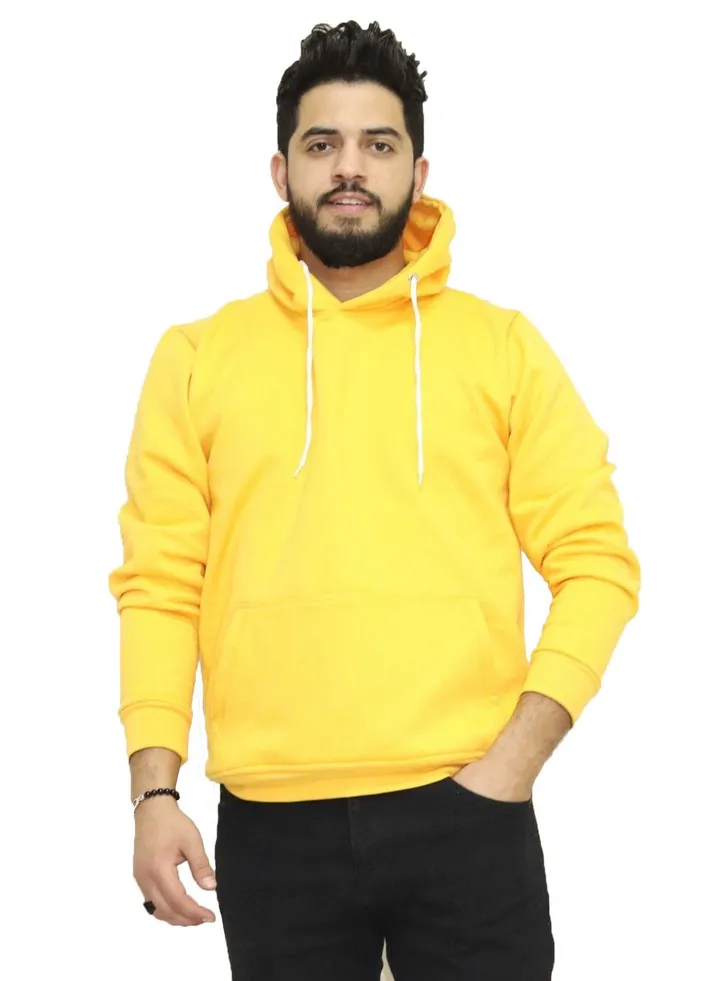 Hoodie Melton Cotton - Yellow