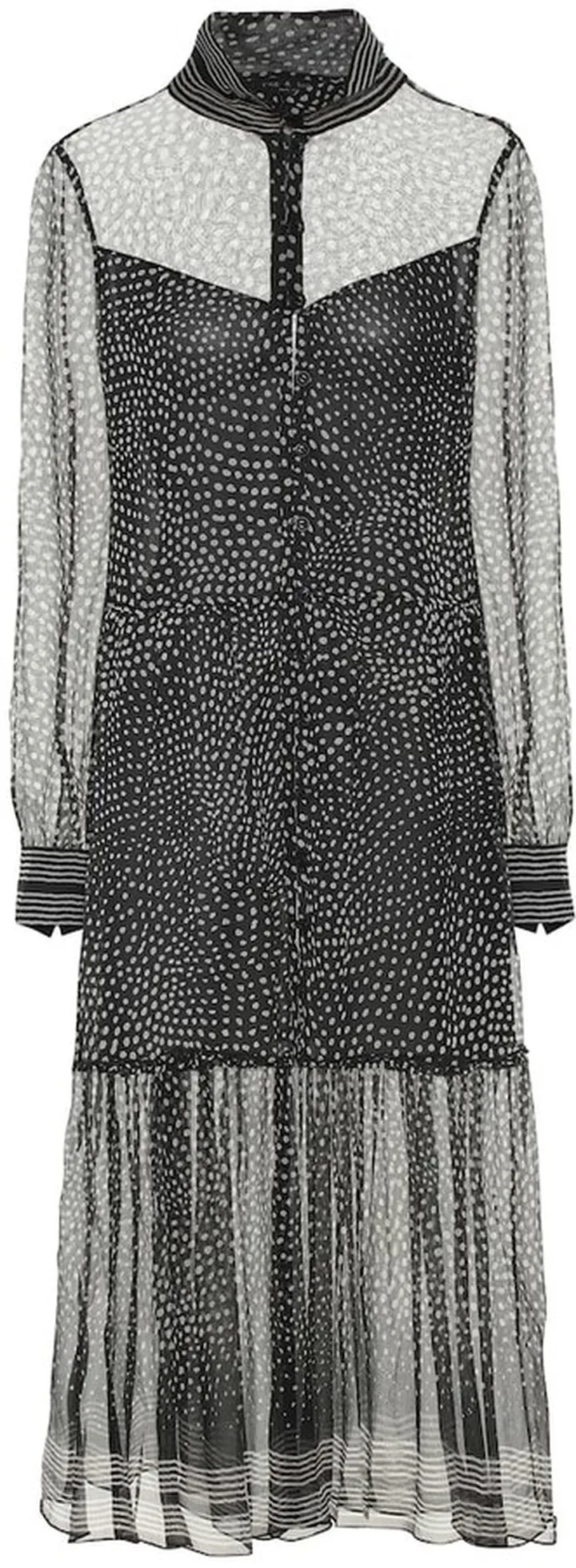 Libby dotted silk-chiffon midi dress