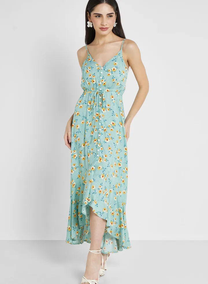 Strappy Printed Dress