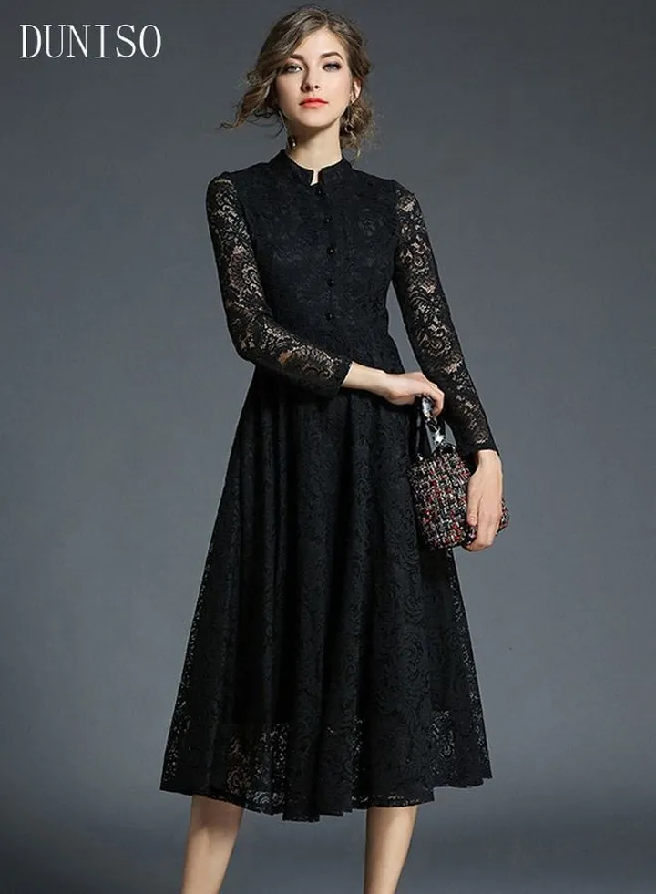 Womens Evening Dress Lace Long Sleeve A Line Knee Length Dresses for Wedding Party Womens Banquet Party Dress Bridesmaid Dress