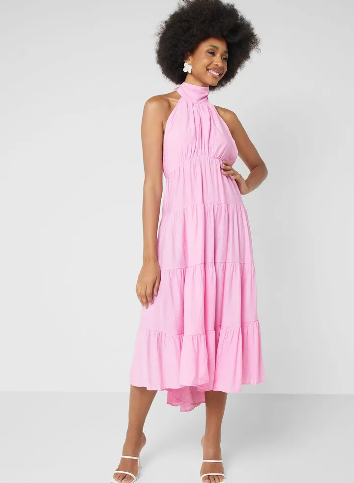 Ruffle Detail Sleeveless Dress
