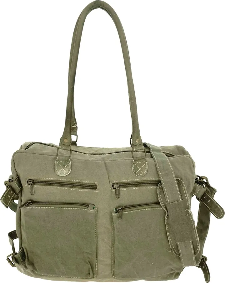 Recycled Canvas Messenger Bag