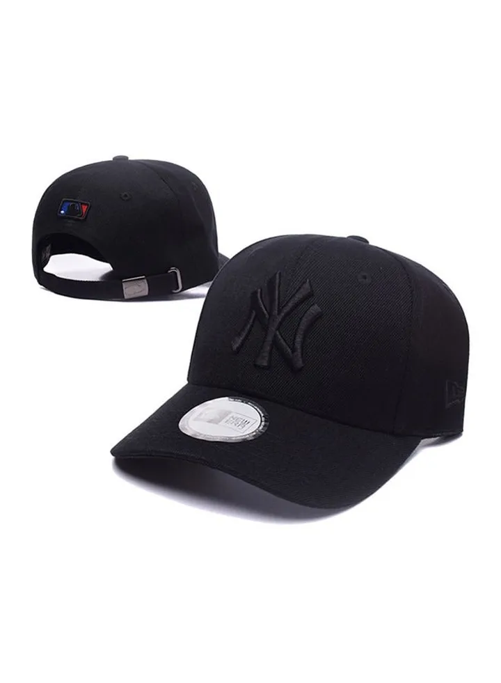 New Era 9Fort New York Yankees Baseball Hat Duck billed Hat Pointed Hat Sun Hat Pure Cotton Men's and Women's Hat Baseball Outdoor Black