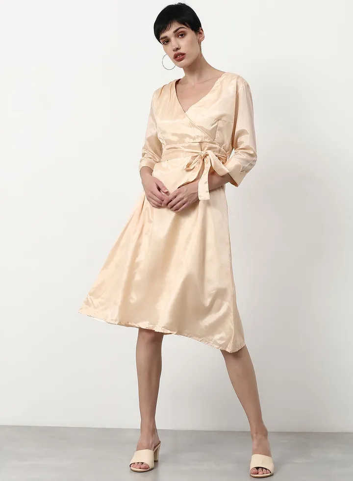 Regular Fit Casual Dress Beige