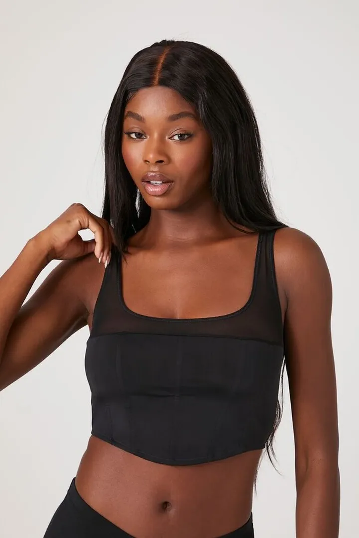 Mesh Cropped Lingerie Corset