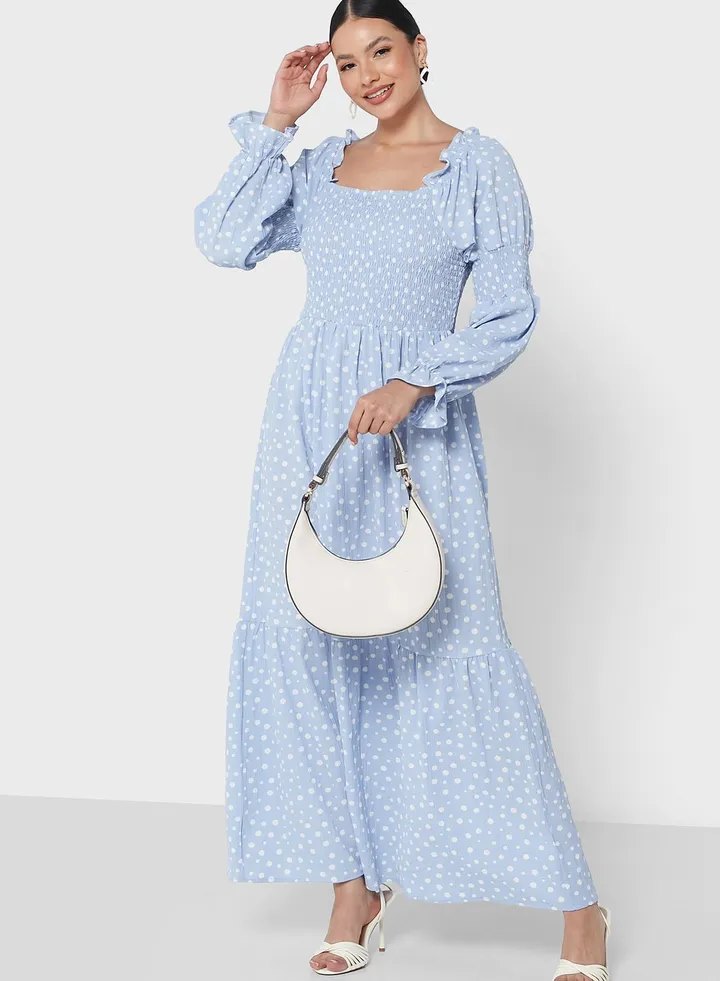 Polka Print Dress