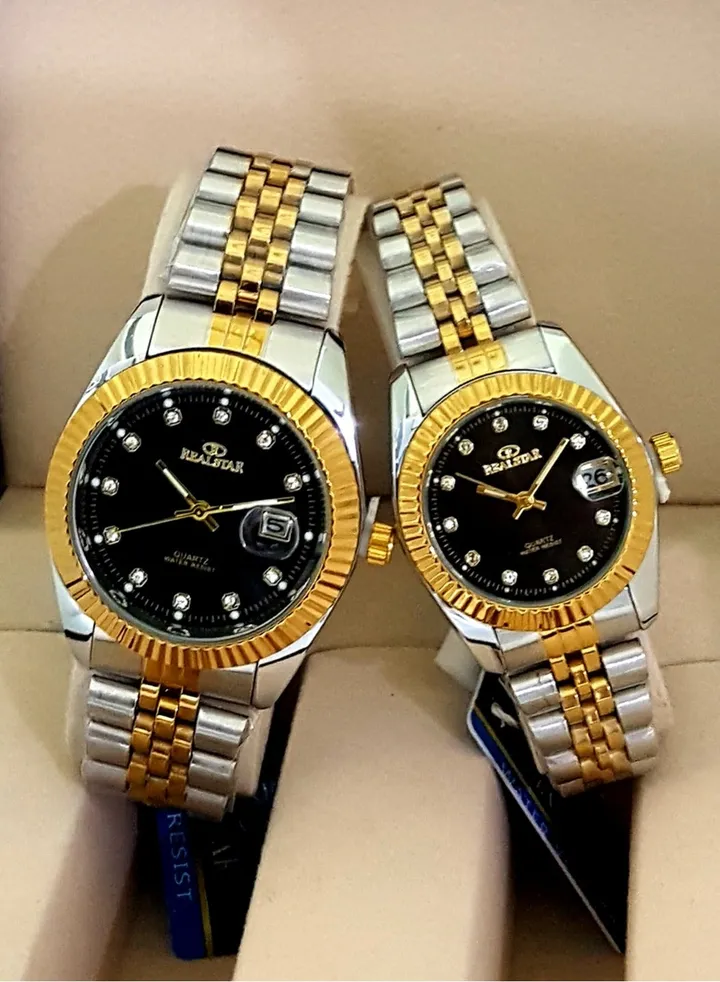 couple watches - 2 pcs for men and women - original and waterproof guarantee 100% with beautiful box