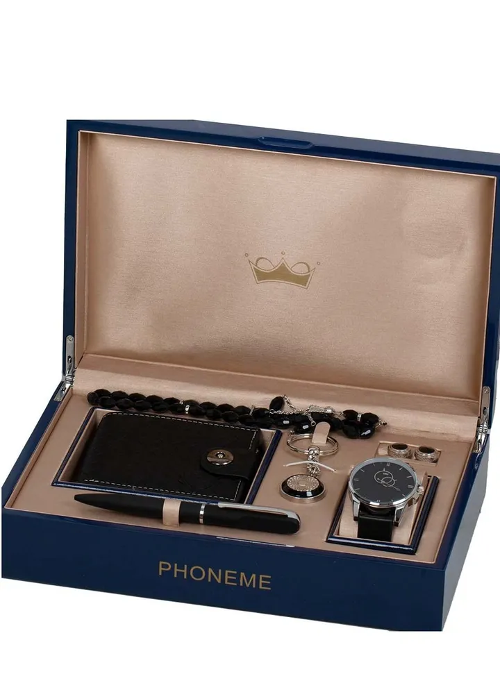 Men's leather watch set