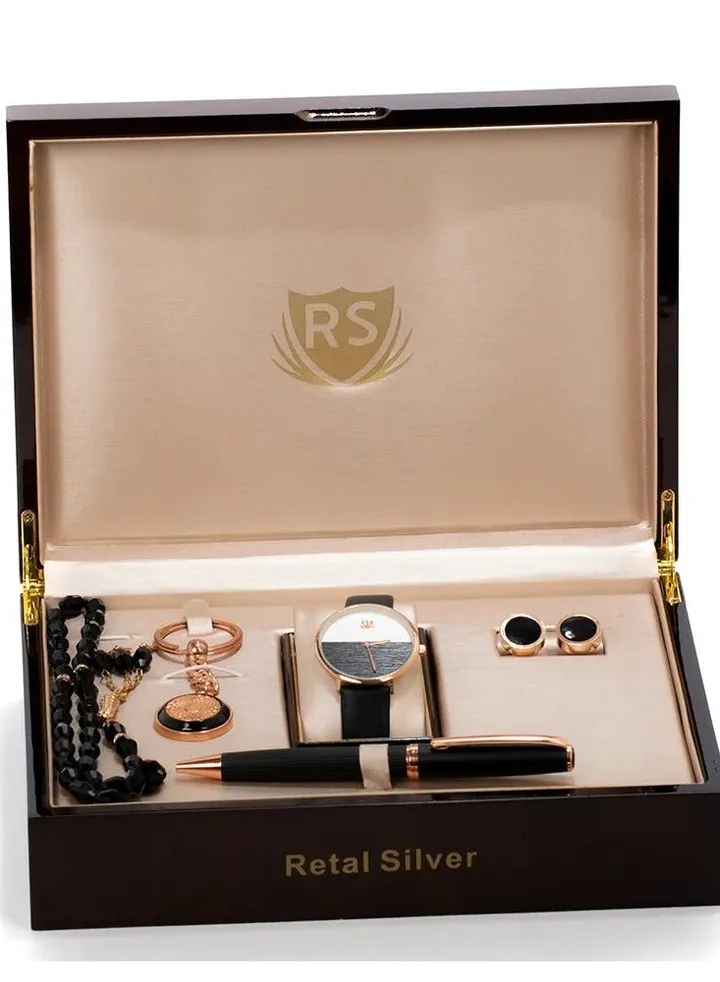 Men's leather watch set