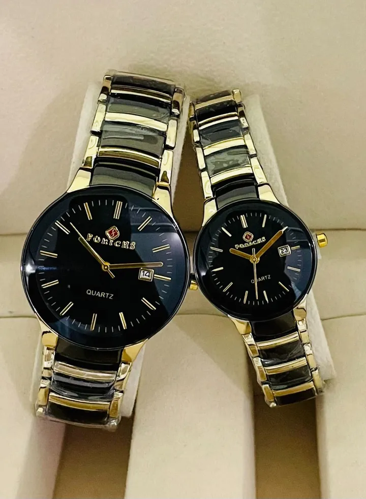 couple watches - 2 pcs for men and women - original and waterproof guarantee 100% with beautiful box