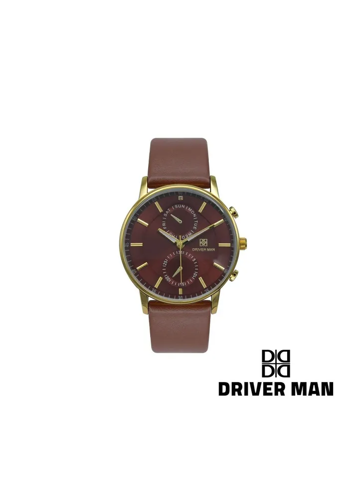 Armani men's leather watch