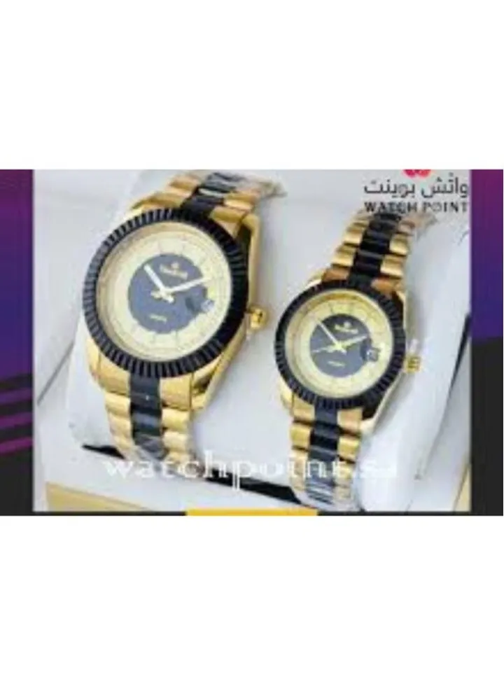 A high-quality waterproof couple watch set inspired by the famous Rolex watches