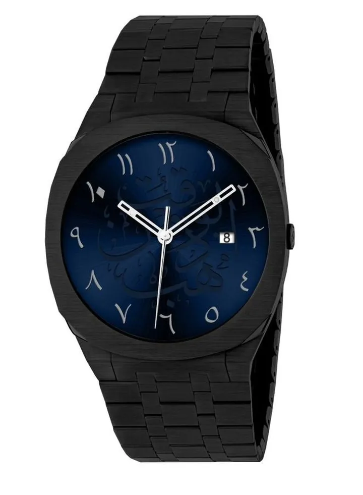 A modern men's watch, Steel, with Arabic Numbers