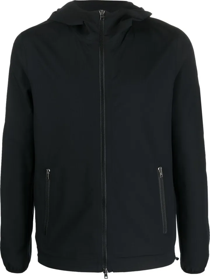 Zip-Up Hooded Bomber Jacket