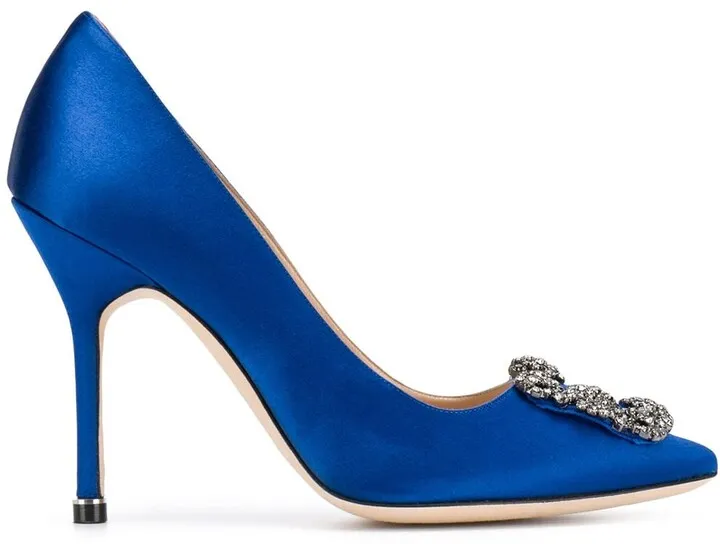 Hangisi 105mm jewel-buckle pumps