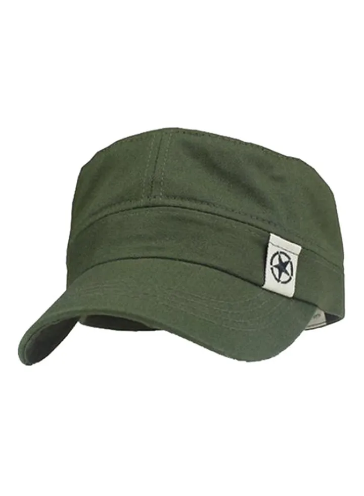 Star Pattern Adjustable Cap Army Green