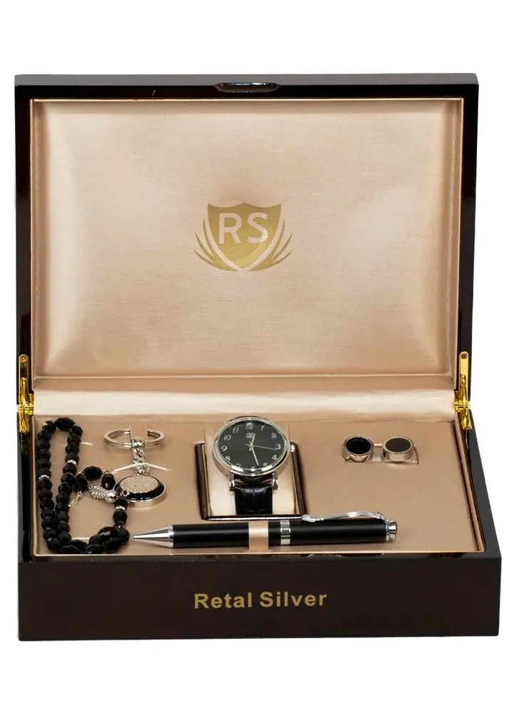 Men's leather watch set