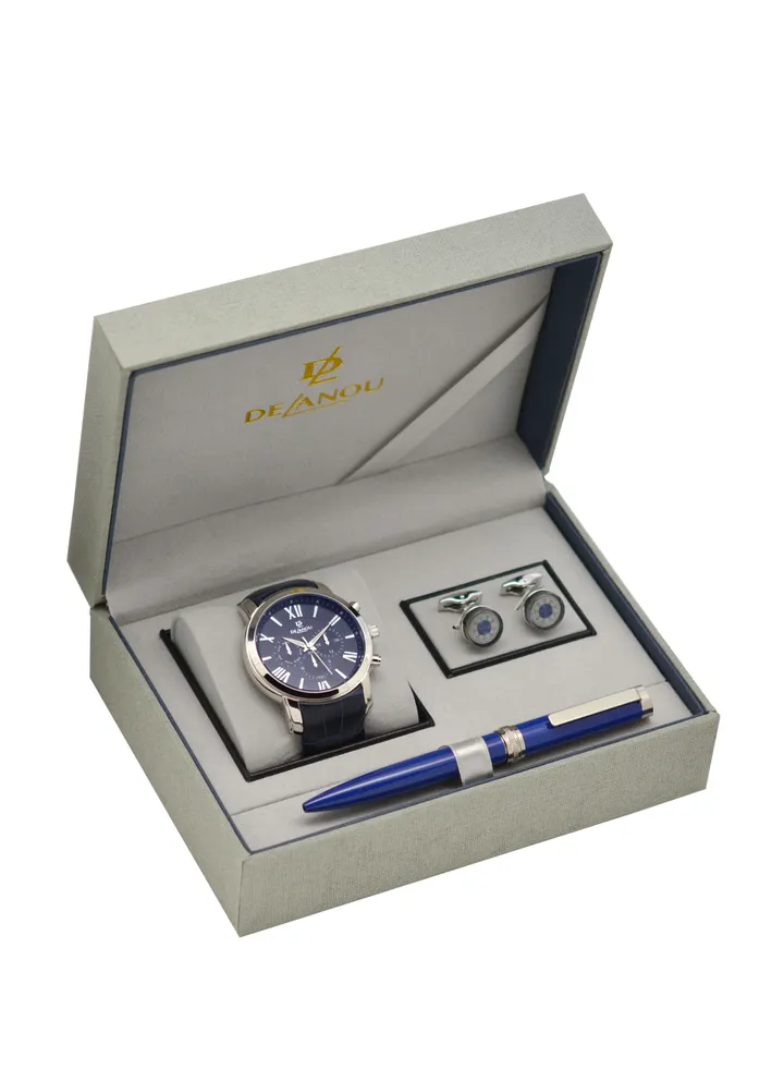 Men's watch set with 3-piecs