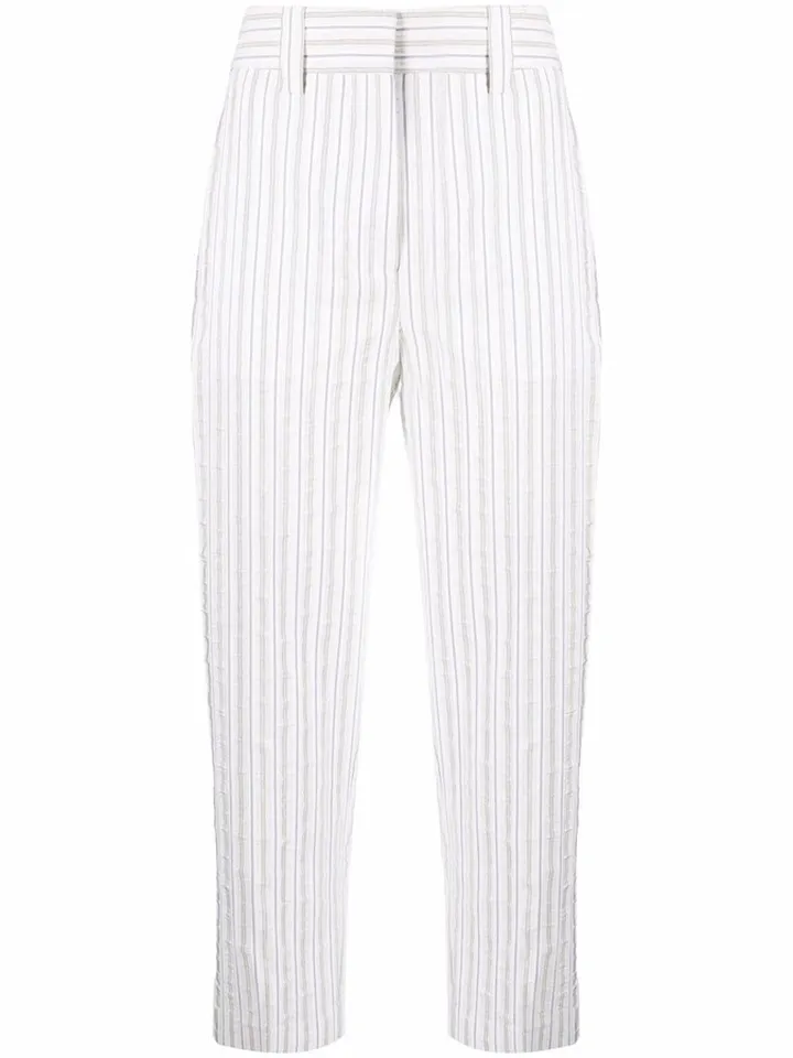 Striped Cropped Trousers