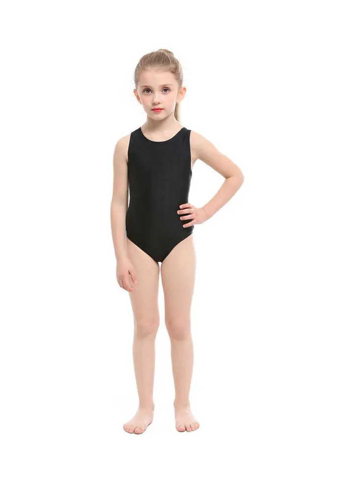 Kids/Teen Solid One Piece Swimsuit Black