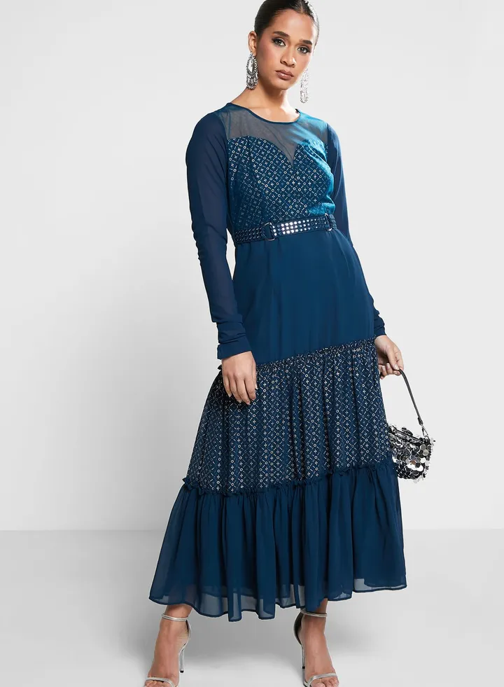 Embellished Belted Kurta