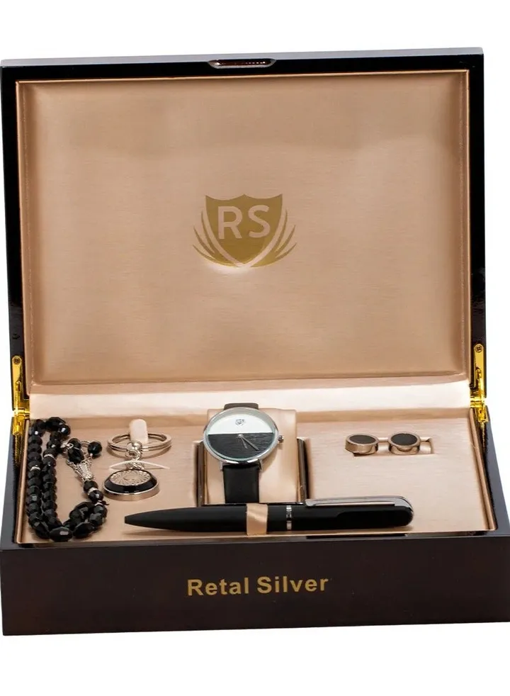 Men's leather watch set