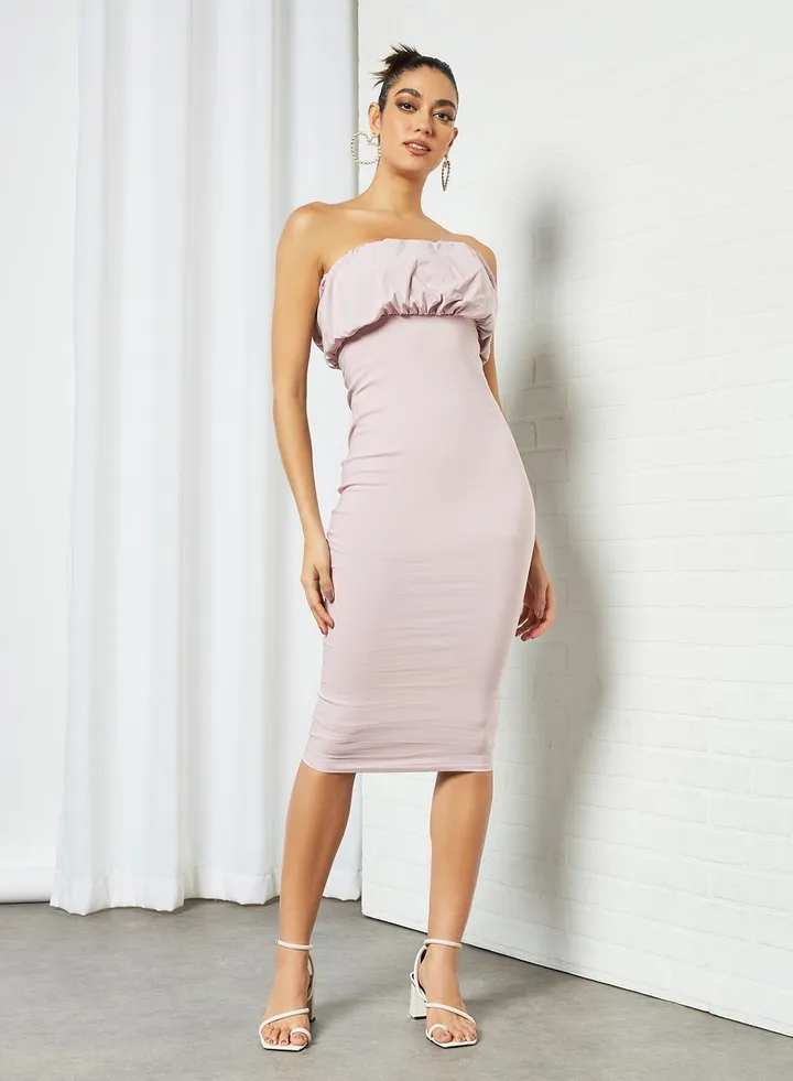 Tube Midi Dress Off-White
