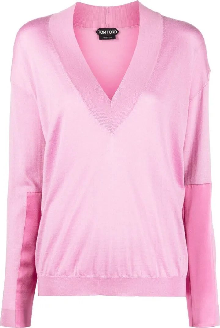 V-neck knit jumper