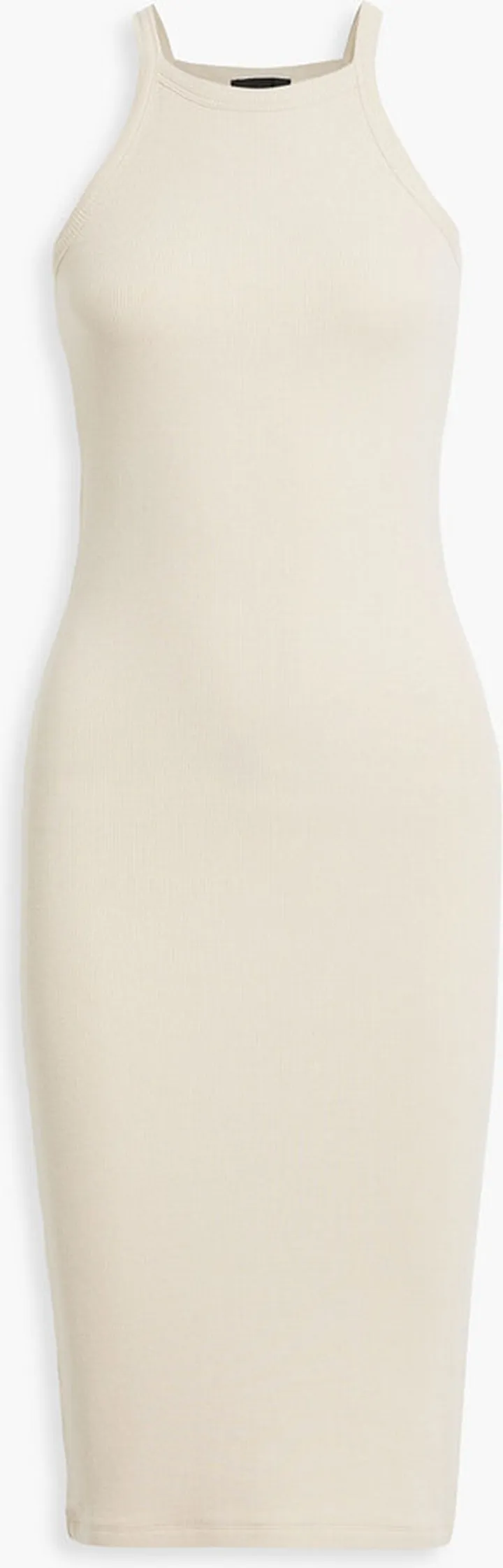 Ribbed stretch-modal jersey midi dress