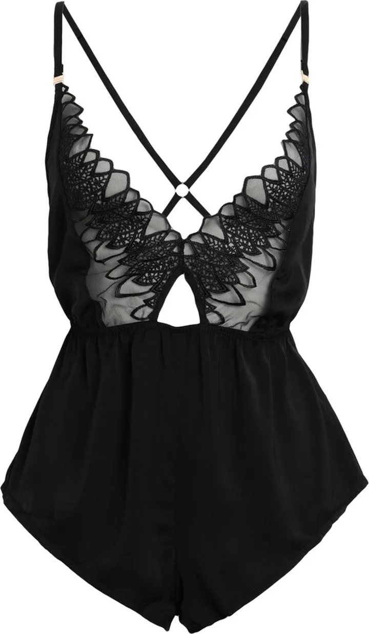 Alina Teddy Lingerie Bodysuit Black