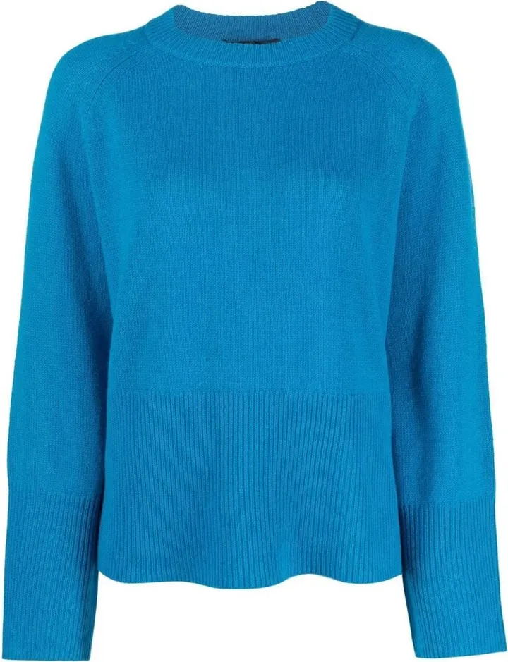 Krystal ribbed-knit cashmere top