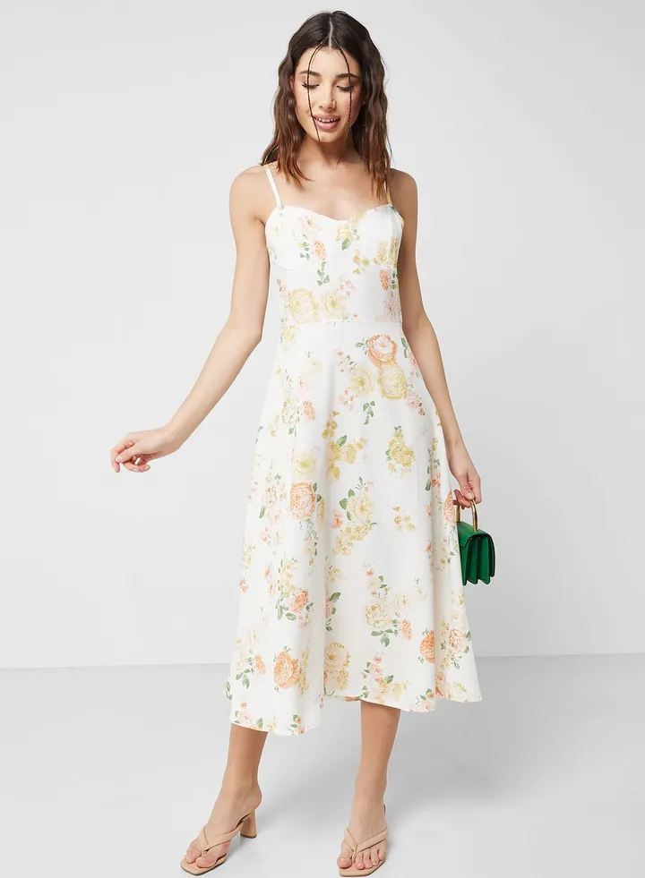 Strappy Printed Dress