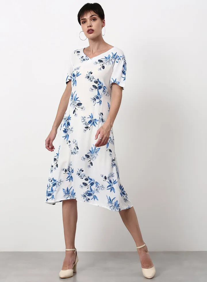 Regular Fit Casual Dress Blue