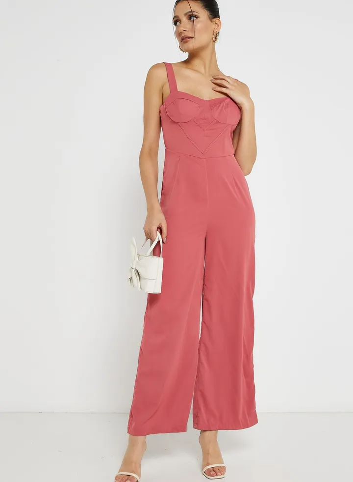 Strappy Sweetheart Neckline Jumpsuit