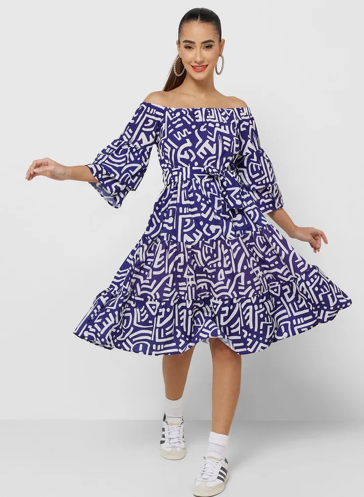 Urban Minx Printed Shirt Dress