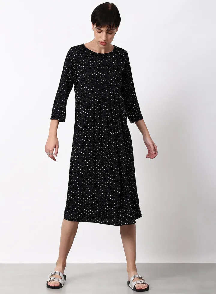 Regular Fit Casual Dress Black