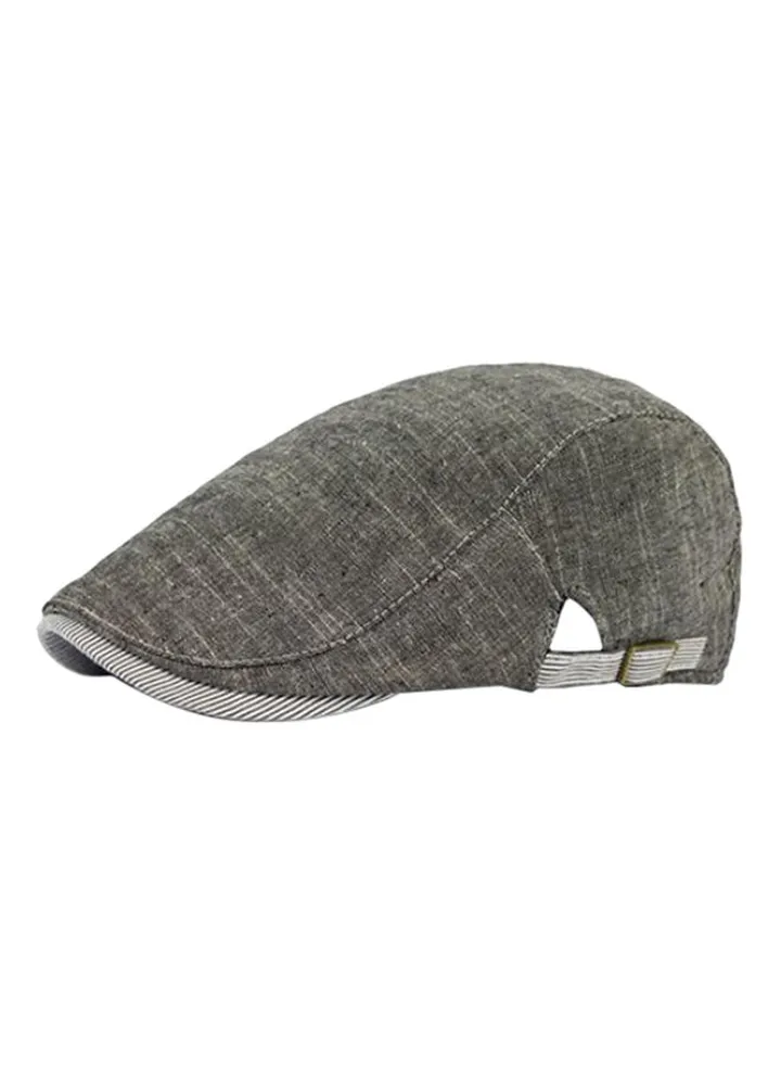 Retro Beret Cap Dark Grey