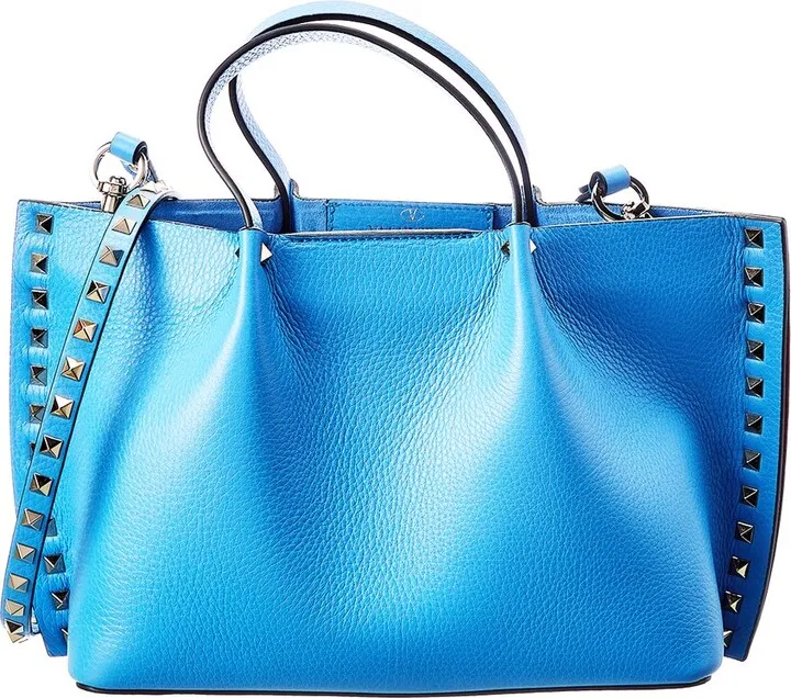 Valentino Rockstud Grainy Leather Tote