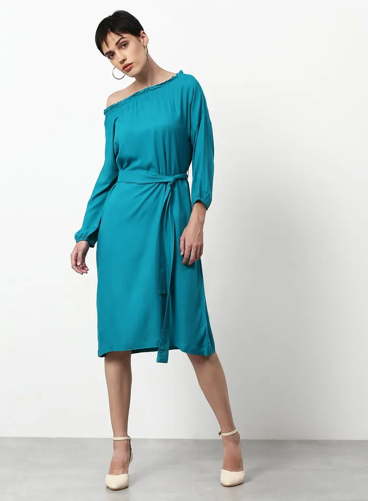 Regular Fit Casual Dress Blue