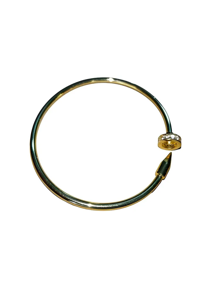 Gold nail bracelet
